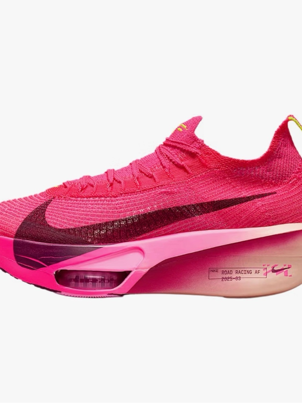 Nike Women's Hot Pink Road Racing Sneaker with Dark Swoosh